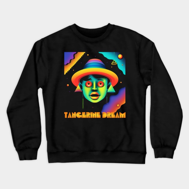 ≈ Tangerine Dream Retro Fan Design ≈ Crewneck Sweatshirt by unknown_pleasures